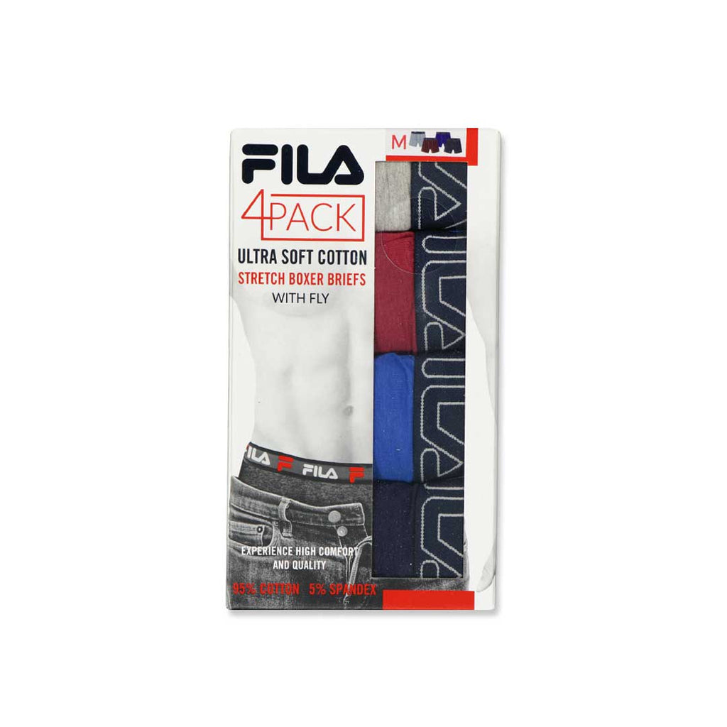 FILA - Lot de 4 boxers pour homme (FM312BXCS28 410)