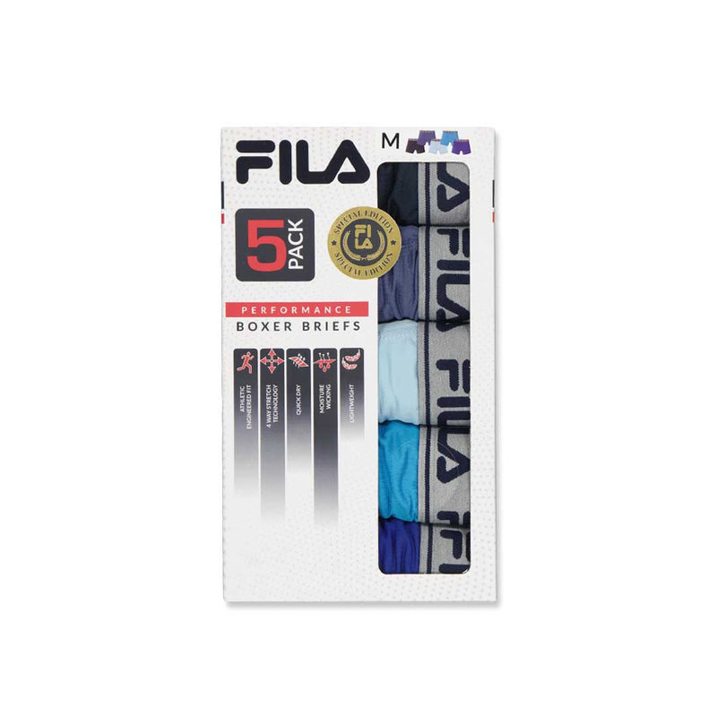FILA - Men's Special Edition 5 Pack Boxer Brief (FM412BX5PS2 410)