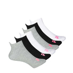 FILA - Women's 6 Pack Flat Knit Low Cut Socks (8297P2 ASST)
