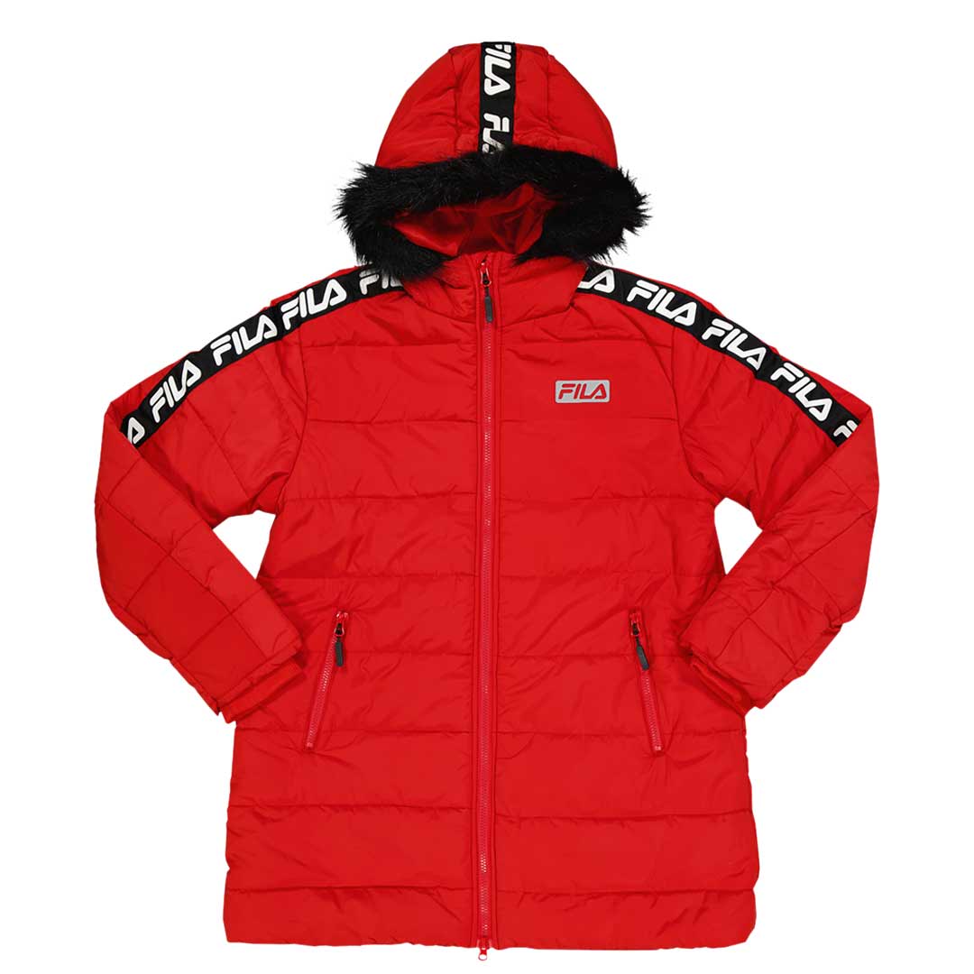 Hooded Jacket Fila Red Puffer Jacket FILA Women's Penelope Puffer