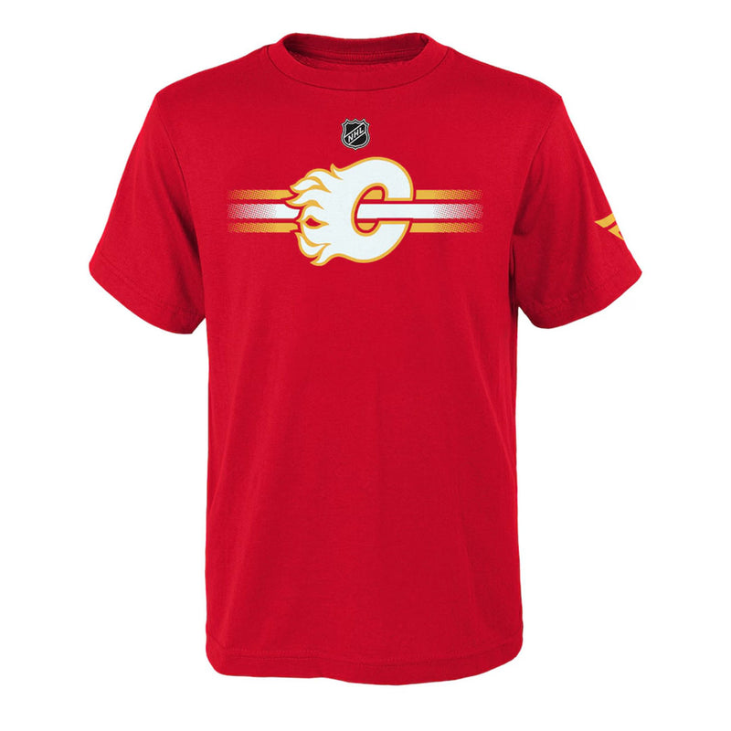Fanatics - T-shirt avec logo Apro des Flames de Calgary pour enfants (junior) (HF5B7HDG3H01 FLM) 