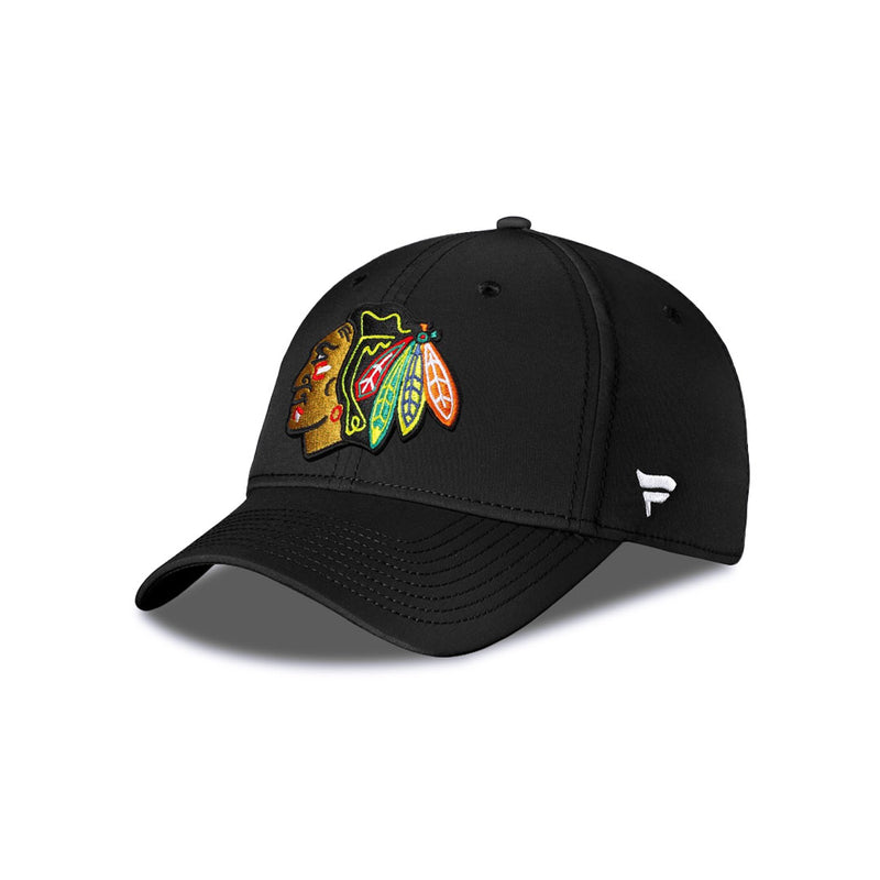Fanatics - Men's Chicago Blackhawks Logo Stretch Fit Hat (134A BLK 2AE AJT)