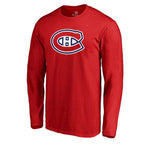 Fanatics - T-shirt à manches longues avec logo principal des Canadiens de Montréal pour hommes (QFC5 0484 2C 71M)