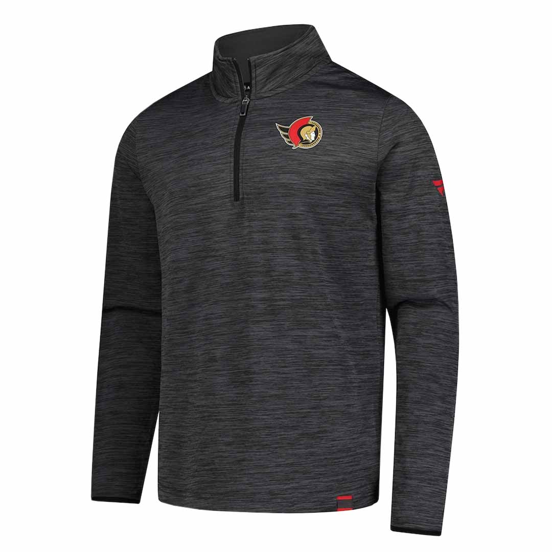 wany Fanatics - Men's Ottawa Senators Lightweight 1/4 Zip Sweater (00IE