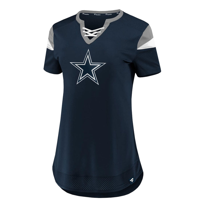 Fanatics - Women's Dallas Cowboys Draft Me Lace-Up T-Shirt (3Z25 A802 7RD D6J)