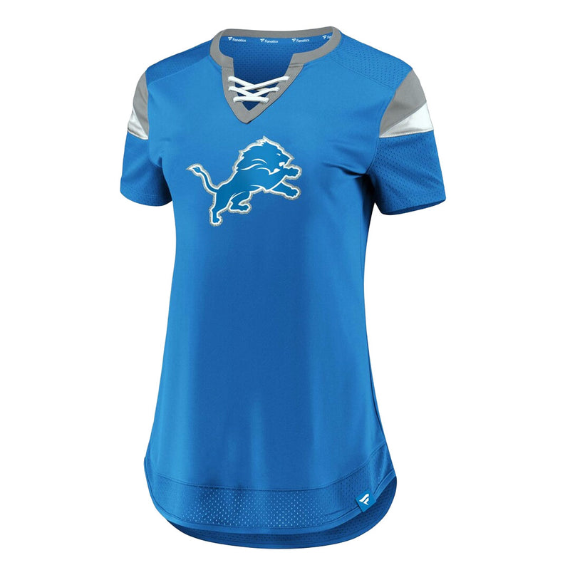 Fanatics - Women's Detroit Lions Draft Me Lace Up T-Shirt (3Z25 A825 9S D6J)
