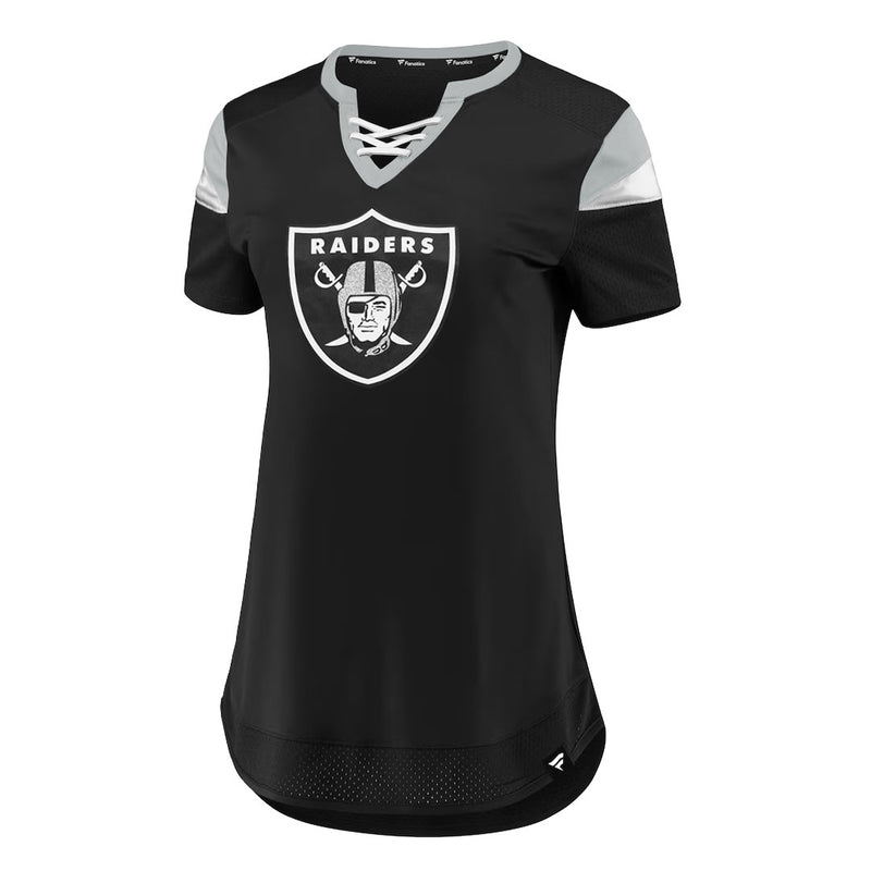 Fanatics - Women's Las Vegas Raiders Draft Me Lace-Up T-Shirt (3Z25 A811 8D D6J)