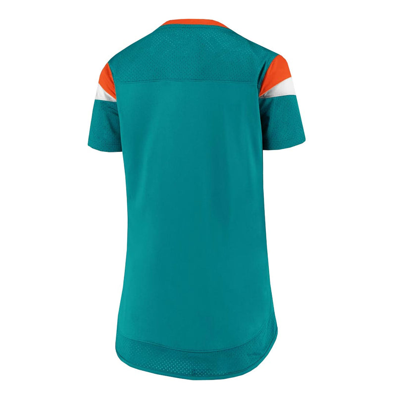 Fanatics - Women's Miami Dolphins Draft Me Lace-Up T-Shirt (3Z25 A823 9P D6J)