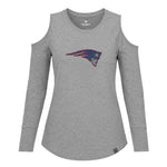 Fanatics - Women's New England Patriots Cutout Long Sleeve T-Shirt (MAE3 PATRIOTS LS TEE)