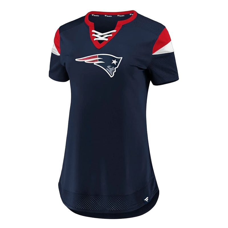 Fanatics - Women's New England Patriots Draft Me Lace-Up T-Shirt (3Z25 A788 8K D6J)