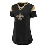 Fanatics - Women's New Orleans Saints Drew Brees Draft Me Lace-Up T-Shirt (3Z25 A81A 7WF 2DA)