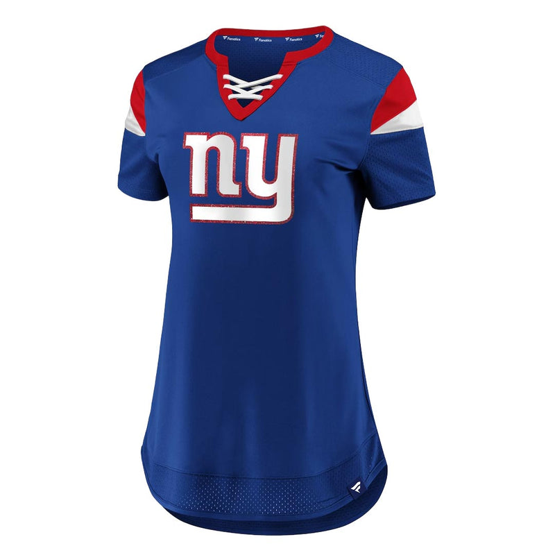 Fanatics - Women's New York Giants Draft Me Lace-Up T-Shirt (3Z25 A819 8I D6J)