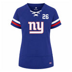 Fanatics - Women's New York Giants Saquon Barkley Lace-Up T-Shirt (MABE-NY-GIANTS-BARKLEY)