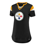 Fanatics - Women's Pittsburgh Steelers Draft Me Lace-Up T-Shirt (3Z25 A812 7L D6J)