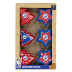 NBA - Philadelphia 76ers 6 Pack Tree & Star Ornament Set (76ERS-TREE-STAR-SET)