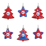 NBA - Philadelphia 76ers 6 Pack Tree & Star Ornament Set (76ERS-TREE-STAR-SET)