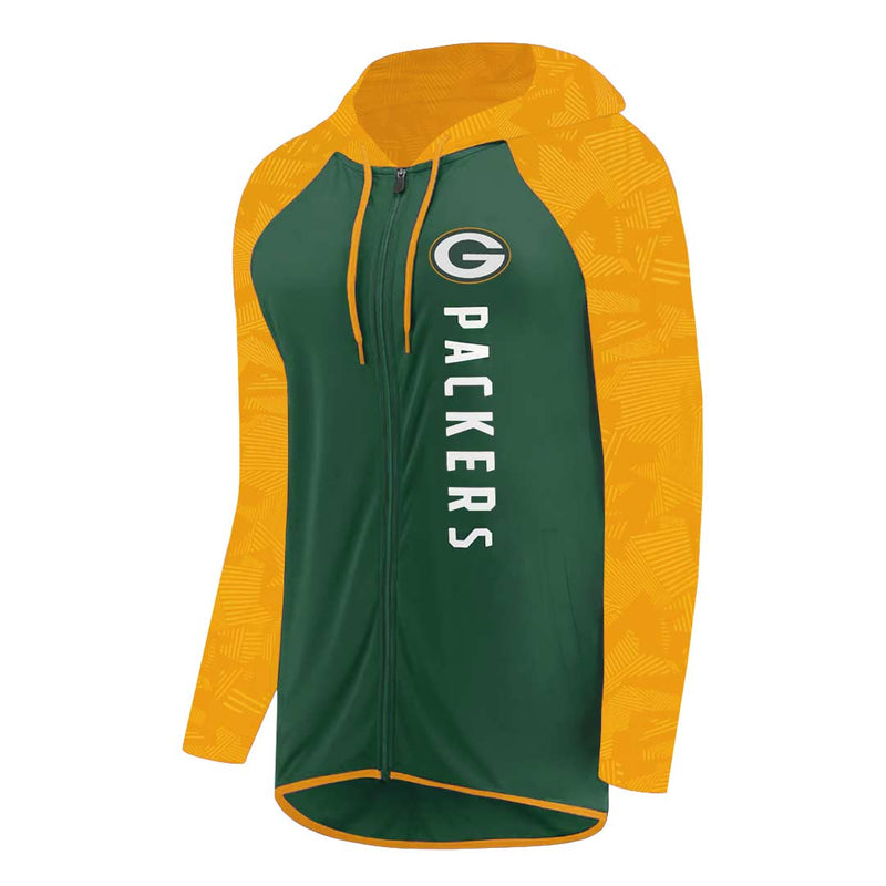 Fanatics - Women's Green Bay Packers Forever Fan Full-Zip Lightweight Hoodie (3AA6 2019 7T 80Z)