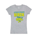 T-shirt bison de l'État du Dakota du Nord pour filles (junior) (K547CU4 25N) 