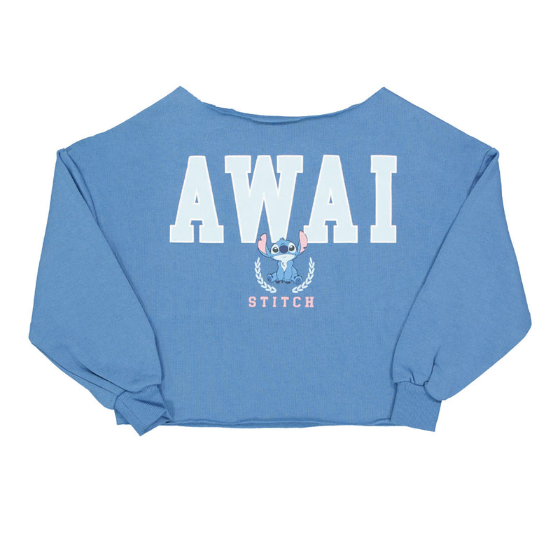 Girls' (Junior) Stitch Crop Sweatshirt (DSLX32YQLEFA1WN 40BLU)