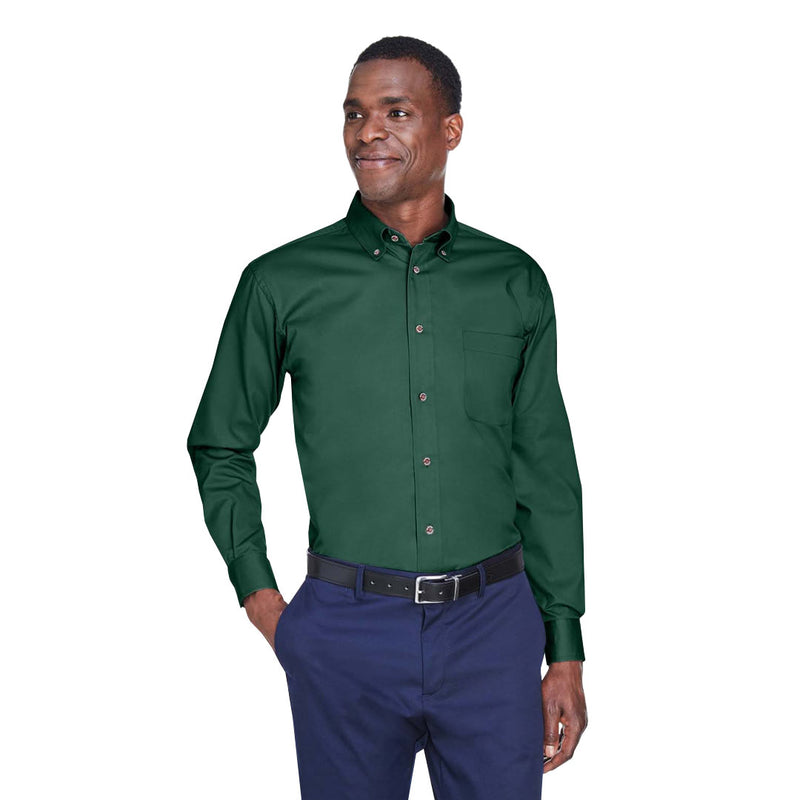Harriton - Men's Easy Blend Stain-Release Twill Dress Shirt (M500 44)