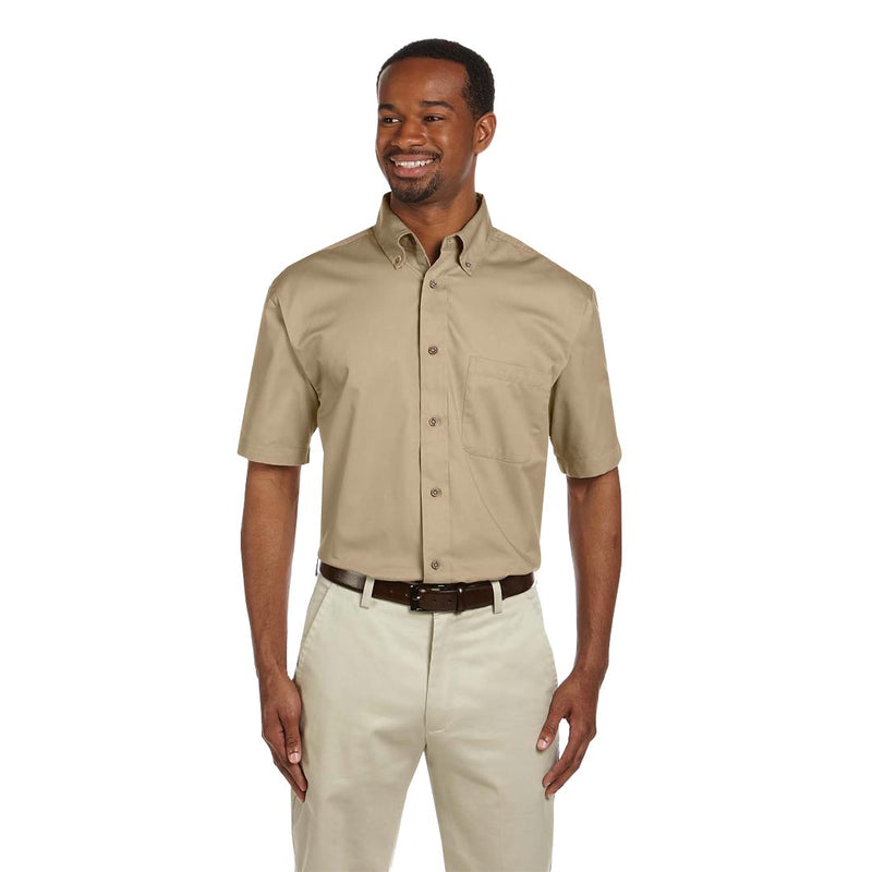 Harriton - Men's Easy Blend Stain-Release Twill Dress Shirt (M500S 58)