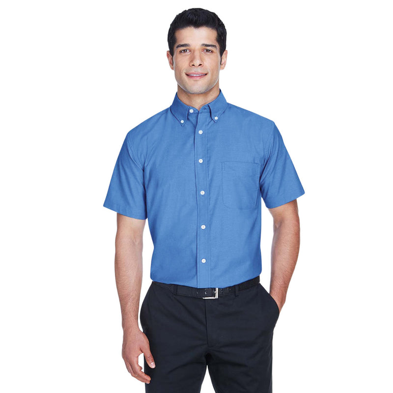 Harriton - Men's Oxford Stain Release Short Sleeve Dress Shirt (M600S 53)
