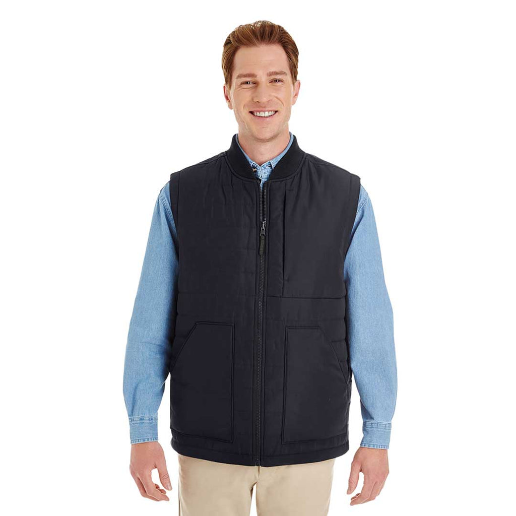 Harriton - Unisex Dockside Interactive Reversible Freezer Vest (M776 BLKCHAR)