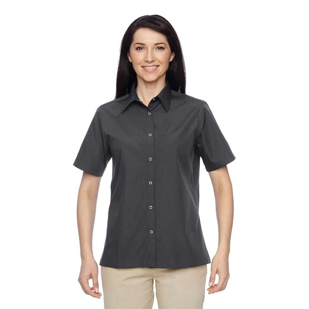 Harriton - Women's Advantage Snap Closure Short Sleeve Shirt (M545W 43)
