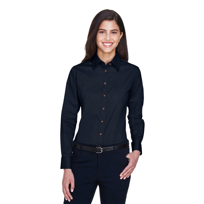 Harriton - Women's Easy Blend Long Sleeve Twill Dress Shirt (M500W 15)