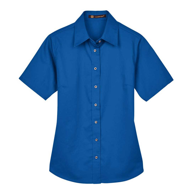 Harriton - Women's Easy Blend Short Sleeve Twill Dress Shirt (M500SW 53)