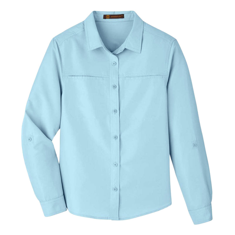 Harriton - Women's Key West Performance Staff Long Sleeve Shirt (M580LW MT)