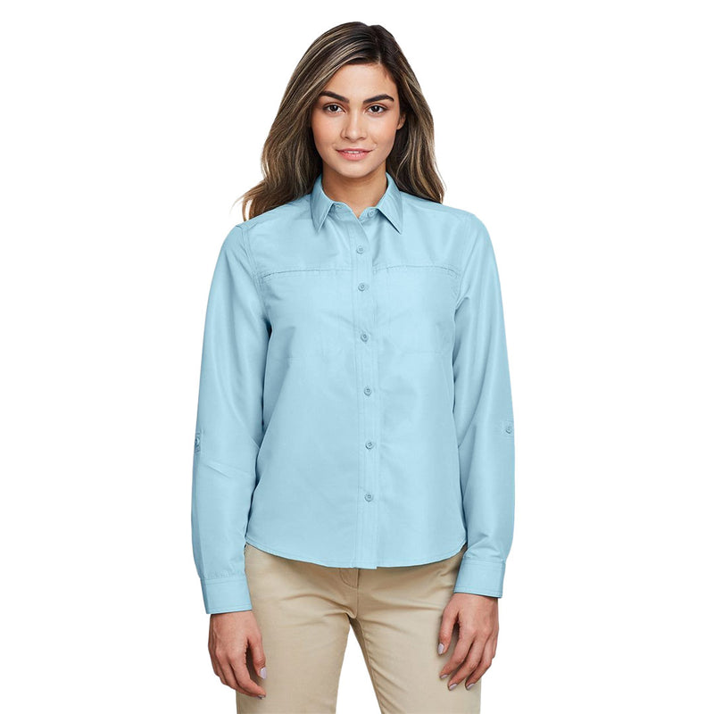 Harriton - Women's Key West Performance Staff Long Sleeve Shirt (M580LW MT)