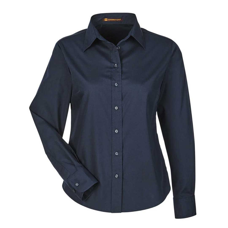 Harriton - Women's Long Sleeve Essential Poplin Shirt (M510W 54)