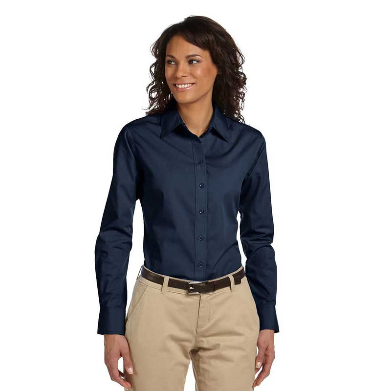Harriton - Women's Long Sleeve Essential Poplin Shirt (M510W 54)