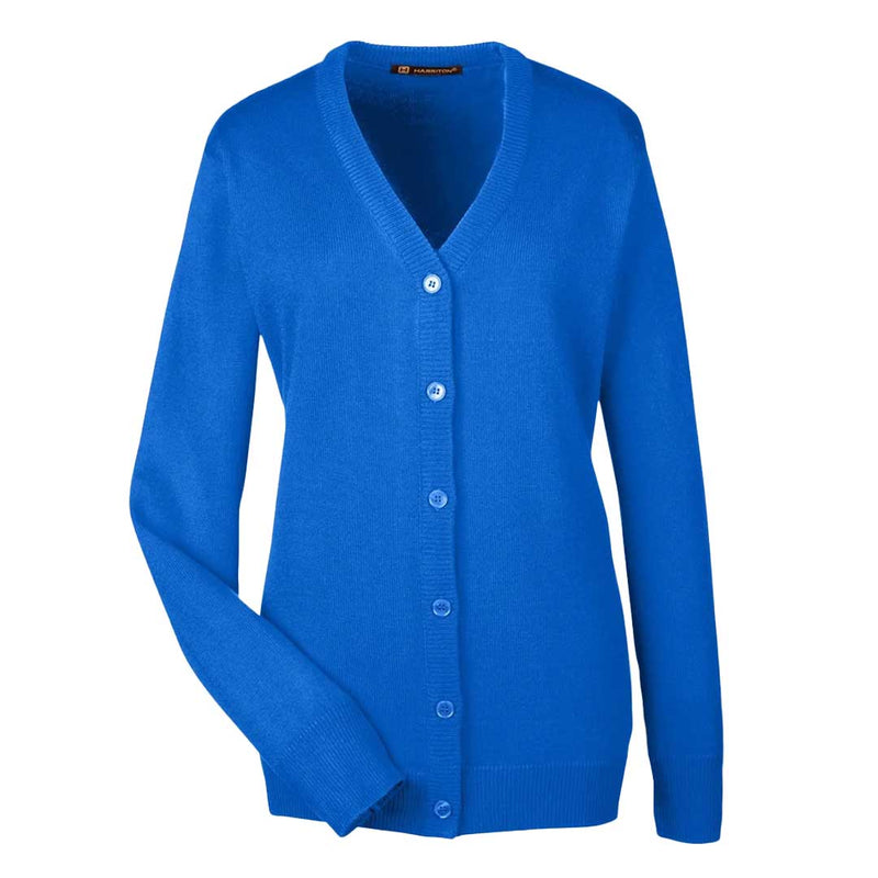 Harriton - Women's V-Neck Cardigan Sweater (M425W 53)