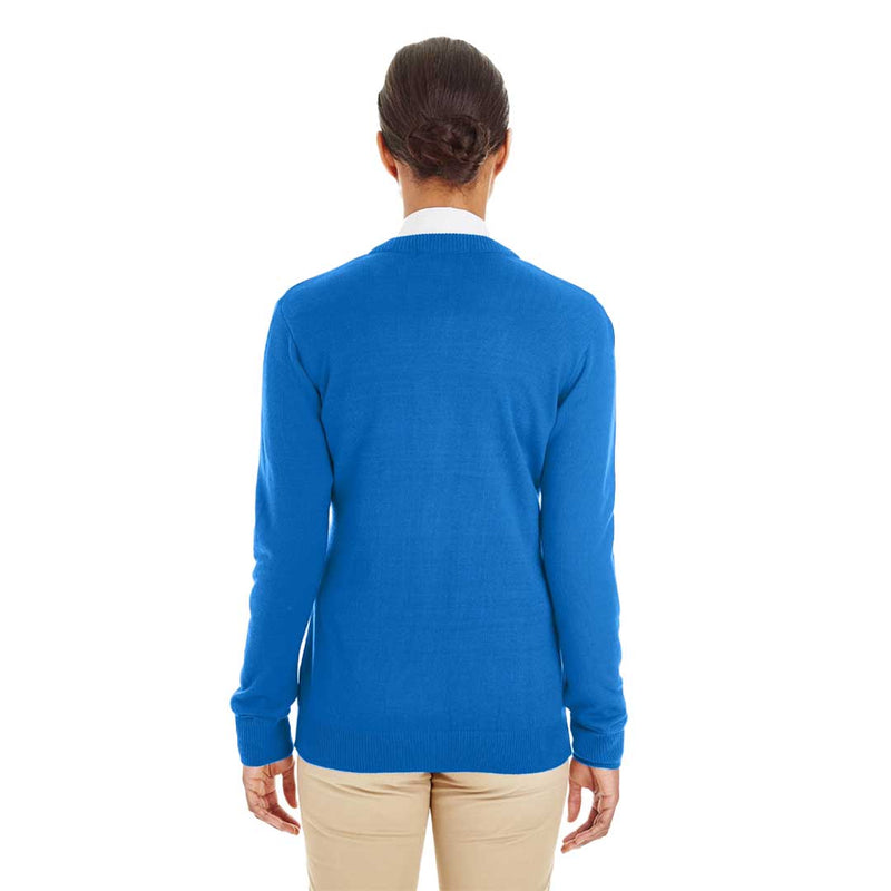 Harriton - Women's V-Neck Cardigan Sweater (M425W 53)