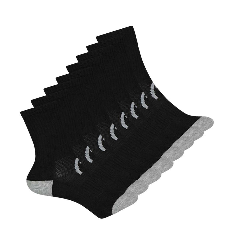 Head - Kids' Cushion 8 Pack Crew Socks (HEKH011 BLK)