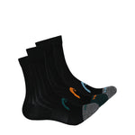 Head - Men's Nylon 3 Pack Mid Crew Socks (HEMH032 BLK)