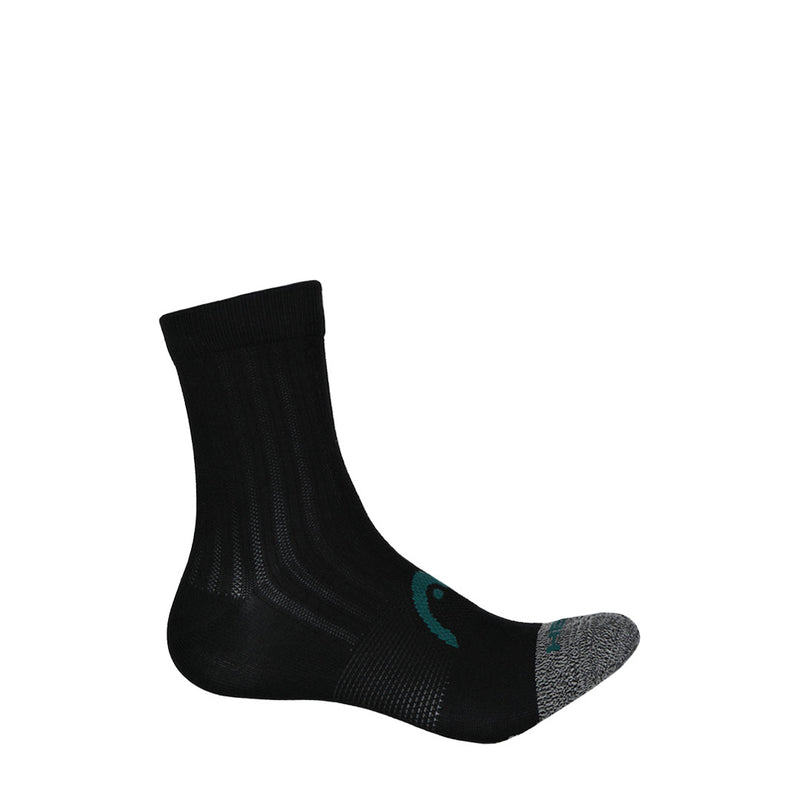Head - Men's Nylon 3 Pack Mid Crew Socks (HEMH032 BLK)