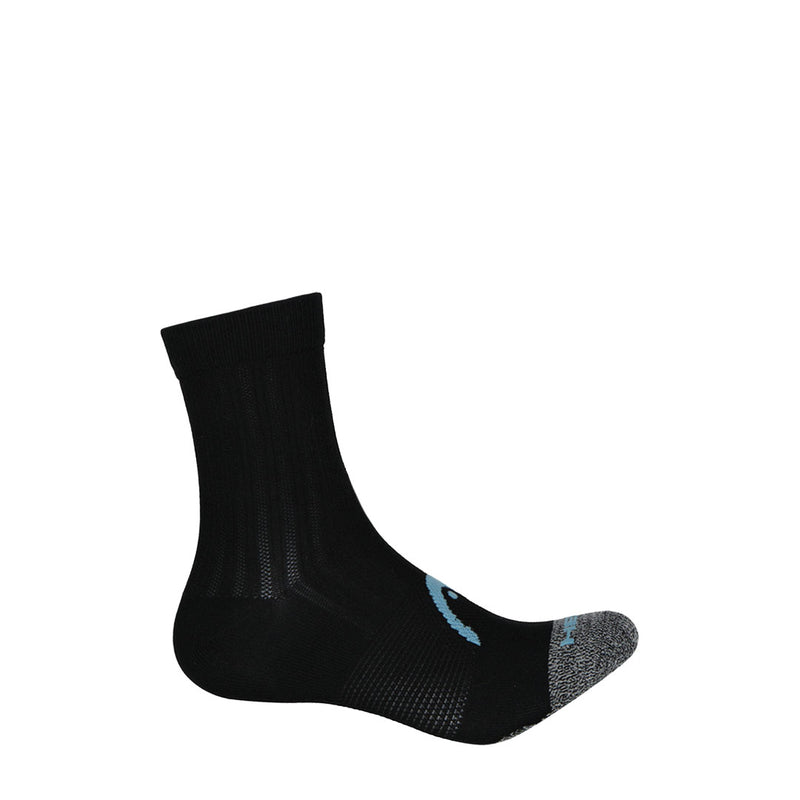 Head - Men's Nylon 3 Pack Mid Crew Socks (HEMH032 BLK)