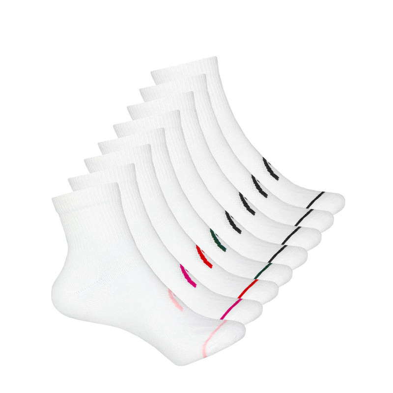 Head - Women's Cushion 8 Pack 1/4 Crew Socks (HELH018 WHT)