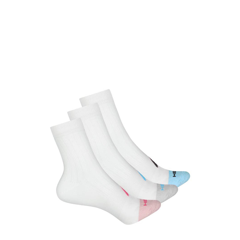 Head - Women's Nylon 3 Pack Mid Crew Socks (HELH022 WHT)