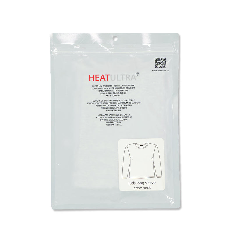 Heat Ultra - Kids' (Junior) Long Sleeve Crew Neck Top (95505 GRY-B)