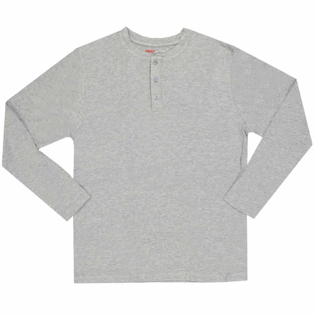 Heat Ultra - Men's Long Sleeve Henley Top (95473 GRY) – SVP Sports