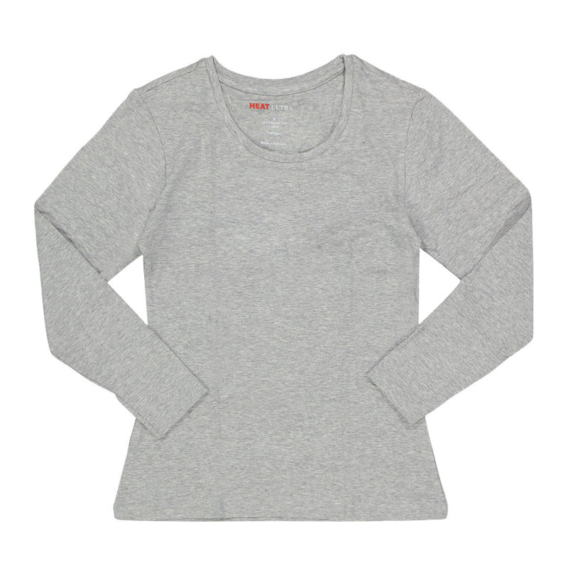 Heat Ultra - Women's Long Sleeve Scoop Neck Top (88708 GRY)
