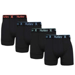 Hurley - Men's 4 Pack Solid Boxer Brief (HUCOREM153786 018)