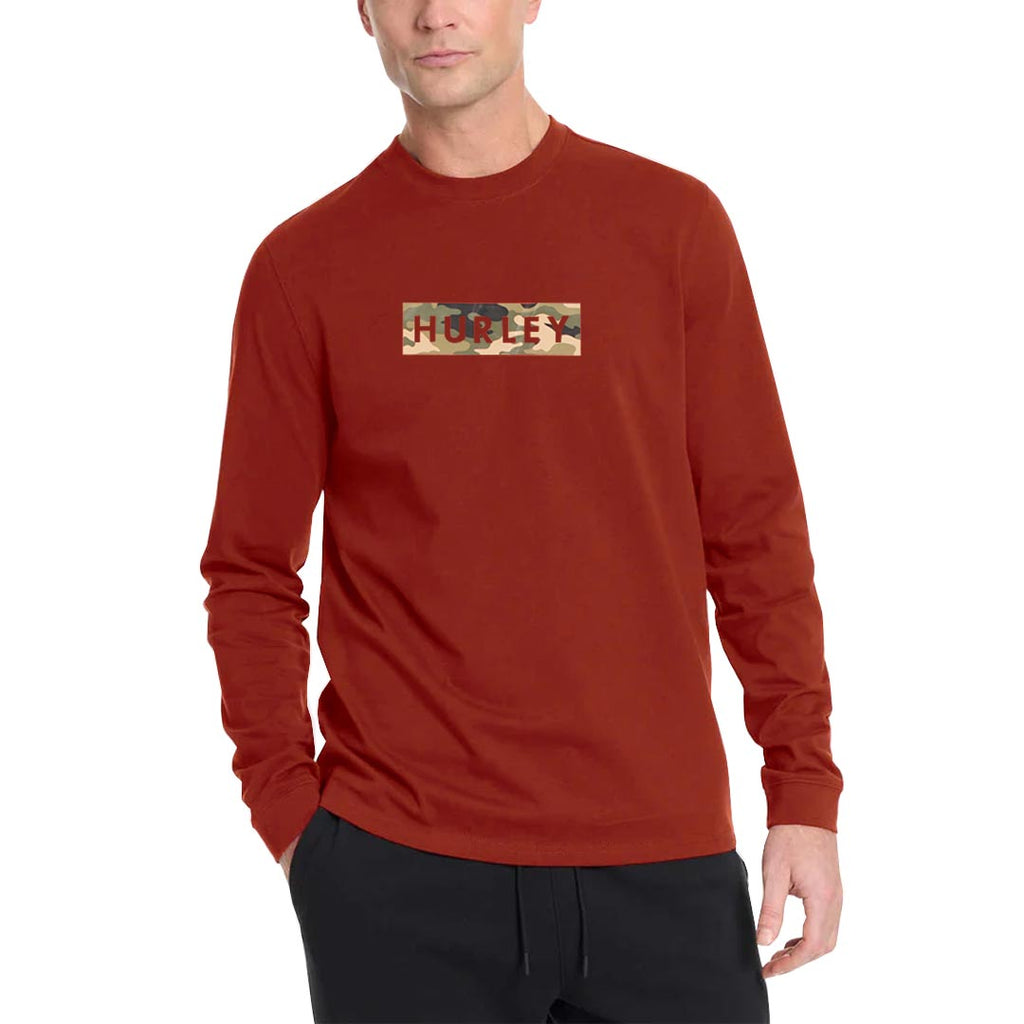 Hurley - Men's Boxed Logo CTN Long Sleeve Graphic T-Shirt (HFA21VMT-02712 811)