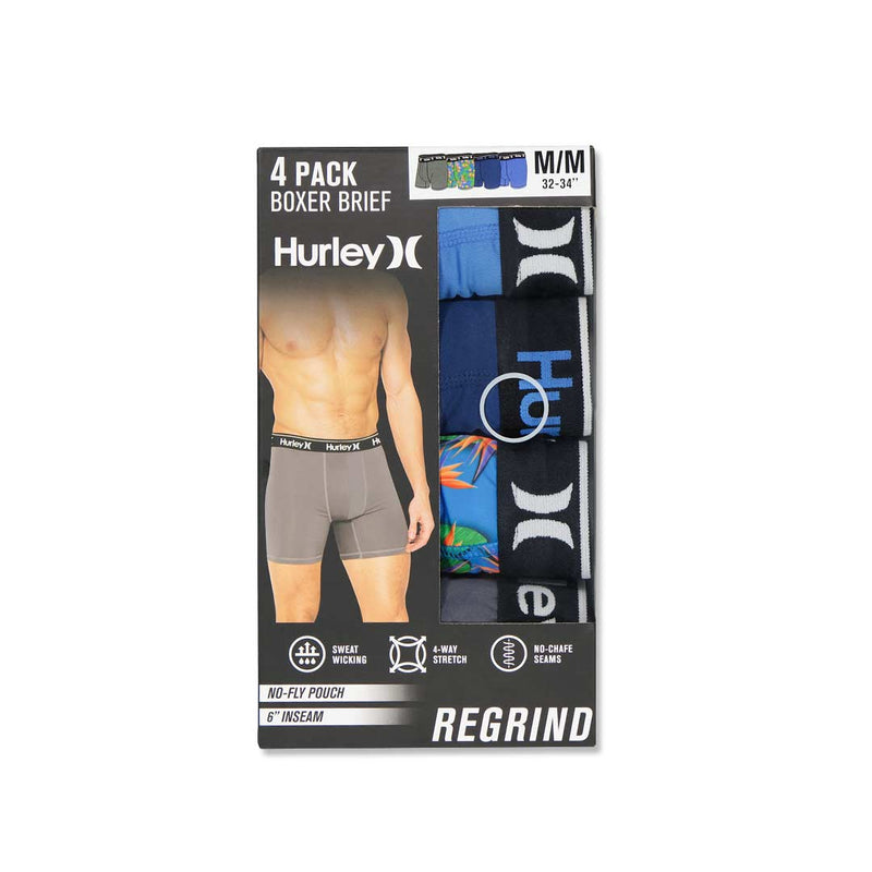 Hurley - Men's Regrind 4 Pack Boxer Brief (HUSP25M154803 430)