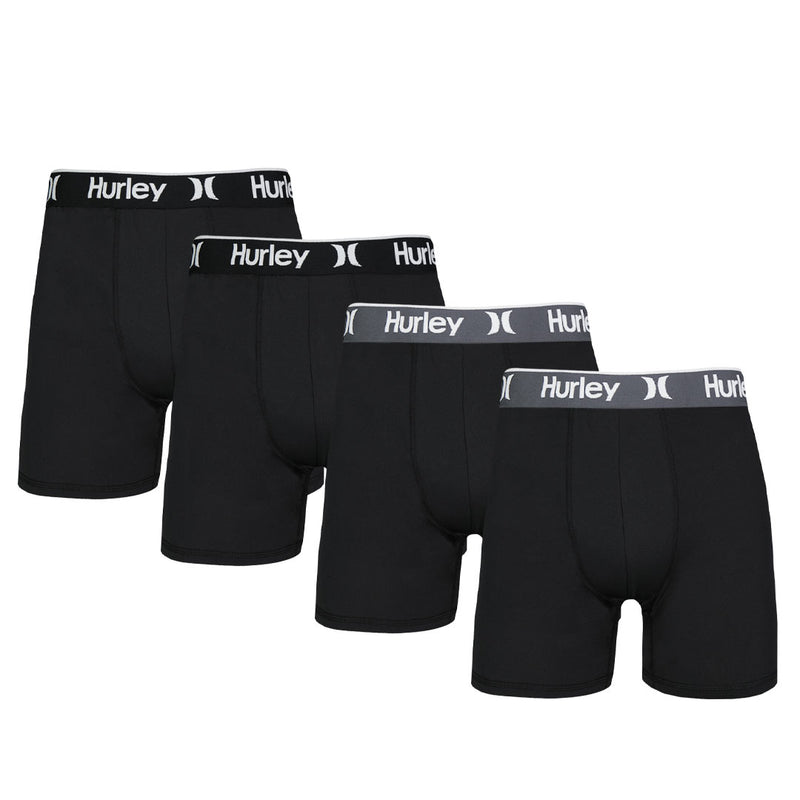 Hurley - Men's Regrind 4 Pack Solid Boxer Brief (HUCOREM153786 001)