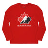 IIHF - T-shirt à manches longues de Hockey Canada pour hommes (HOCA008MLC3A1GT 62RED) 